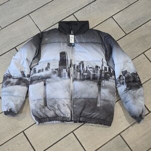 Cookies SF Skyline Chicago Heavy Cordura‎ Down Puffer Jacket Size M NWT